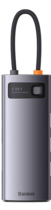 Baseus Multifunctional HUB Docking Station Metal Gleam Series 6 in 1 Type-C to USB3.0 Gray